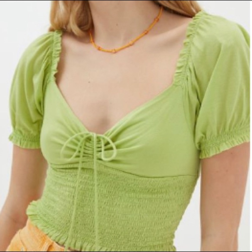 UO Surf Club Smocked Blouse (NWT)
